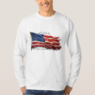 4. Juli - Feiern mit US-Flagge T-Shirt