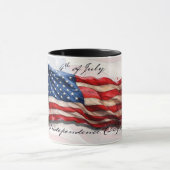 4. Juli - Feiern mit US-Flagge Tasse (Zentrum)