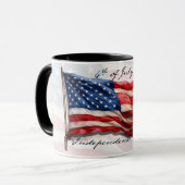 4. Juli - Feiern mit US-Flagge Tasse (Vorderseite Links)