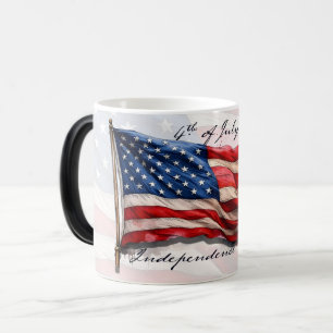 4. Juli – Feiern mit US-Flagge Verwandlungstasse