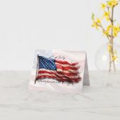 4. Juli – Feiern Sie mit der US-Flagge Karte (Gelbe Blume)