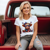 4. Juli feiernde Kuh Tri-Blend Shirt
