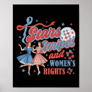 4. Juli Feministische Sterne Streifen Und Frauenre Poster