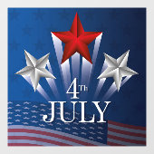 4. Juli Fenster zum Unabhängigkeitstag Fensteraufkleber (Blatt)