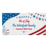4. Juli Ferien Familie Sommerferien GRILLEN Party Poster (Vorderseite)