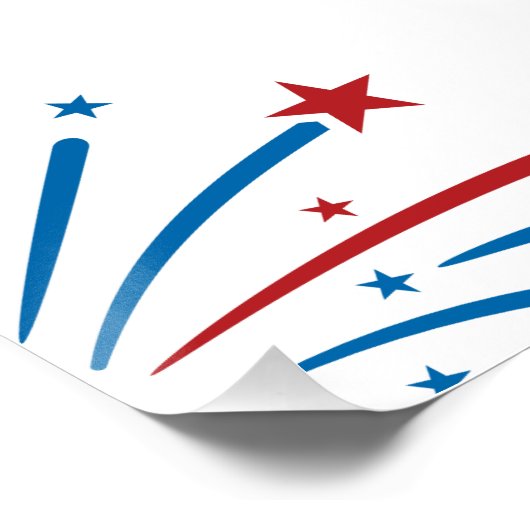 4. Juli Ferien Familie Sommerferien GRILLEN Party Poster (Ecke)