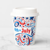 4. Juli Festliches Party Paper Cup Pappbecher (Vorderseite)