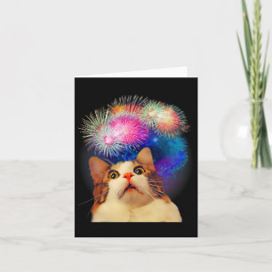4. Juli Feuerwerk begeistert Cat Karte