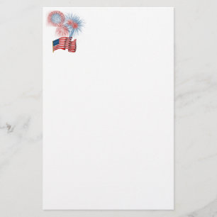 4. Juli Feuerwerk Briefpapier