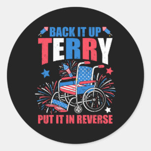 4. Juli Feuerwerk Byck It Up Terry Rückwärts Einle Runder Aufkleber