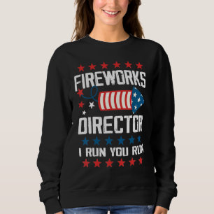 4. Juli Feuerwerk Direktor Ich leite Sie laufen Ki Sweatshirt