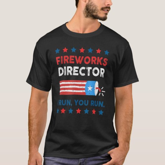 4. Juli Feuerwerk Direktor Ich leite Sie laufen Ki T-Shirt (Vorderseite)