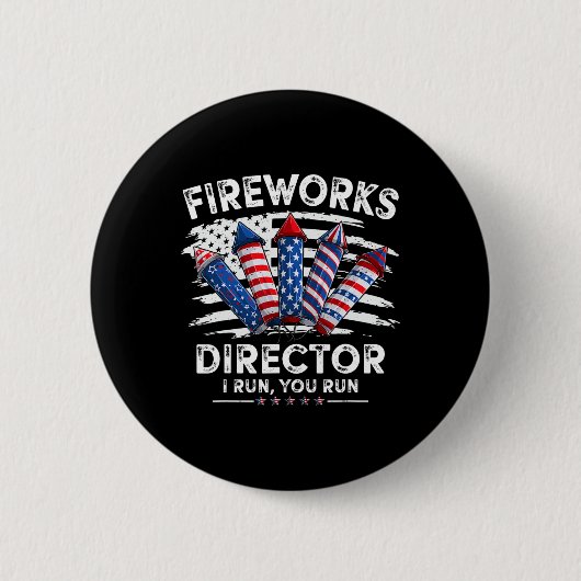 4. Juli Feuerwerk Direktor Ich leite Sie laufen Mä Button (Vorderseite)