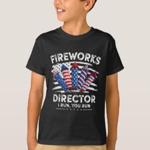 4. Juli Feuerwerk Direktor Ich leite Sie laufen Mä T-Shirt