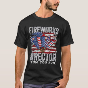 4. Juli Feuerwerk Direktor Ich leite Sie laufen Mä T-Shirt
