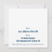 4. Juli Feuerwerk Einladung (Rückseite)