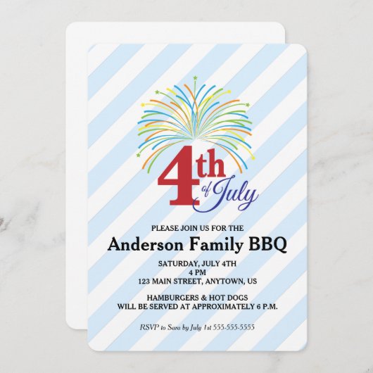 4. Juli Feuerwerk | Einladung zur GRILLEN der Fami (Vorne/Hinten)