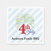 4. Juli Feuerwerk | Familie Barbeque Serviette (Vorderseite)