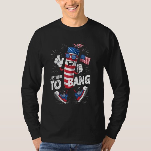 4. Juli Feuerwerk Feier gerade hier zum Verbot T-Shirt (Vorderseite)