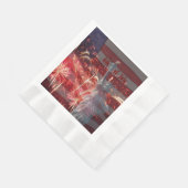 4. Juli Feuerwerk Flaggenstatue der Freiheit Serviette (Ecke)