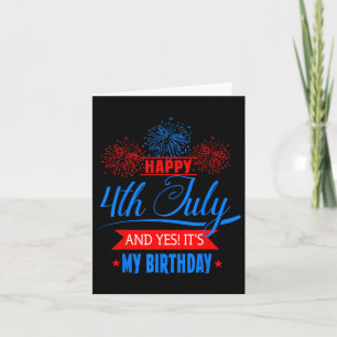 4. Juli Feuerwerk Geburtstag Usa American Patrio Karte