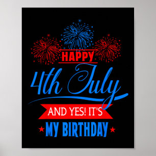 4. Juli Feuerwerk Geburtstag Usa American Patrio Poster