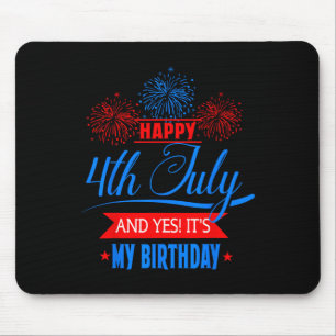 4. Juli Feuerwerk Geburtstag USA Amerikanisch Patr Mousepad