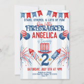 4. Juli Feuerwerk Geburtstagsparty Einladung (Vorderseite)