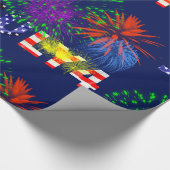 4. Juli Feuerwerk Geschenkpapier (Ecke)