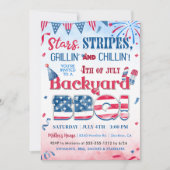 4. Juli Feuerwerk GRILLEN Party Einladung (Vorderseite)