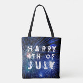 4. Juli Feuerwerk in Blue Hue Happy 4. Tasche (Rückseite)