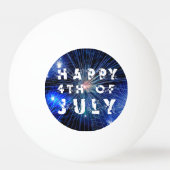 4. Juli Feuerwerk in Blue Hue Party Tischtennisball (Rückseite)