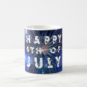 4. Juli Feuerwerk in Blue Independence Day Kaffeetasse