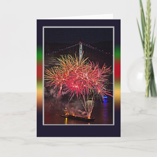 4. Juli Feuerwerk Karte (Vorderseite)