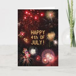 4. Juli Feuerwerk Karte