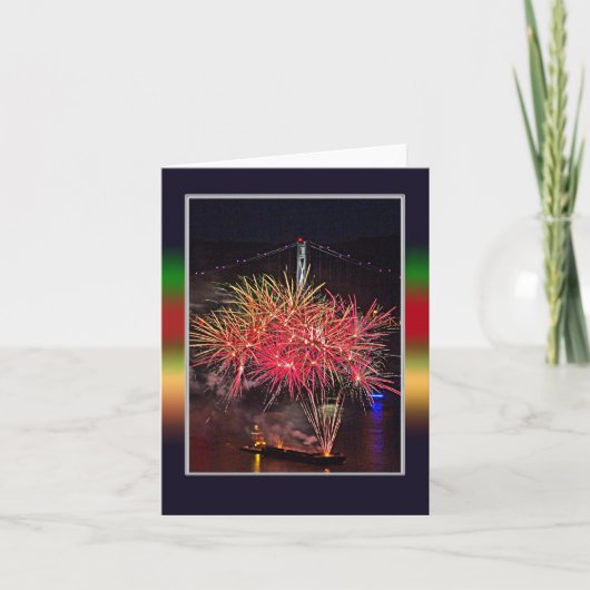 4. Juli Feuerwerk Karte (Vorderseite)