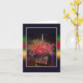 4. Juli Feuerwerk Karte (Gelbe Blume)