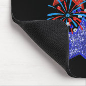 4. Juli-Feuerwerk Mousepad (Ecke)