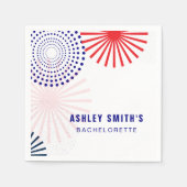 4. Juli Feuerwerk Napkins für Amerikanische Unabhä Serviette (Vorderseite)