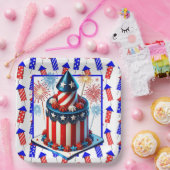 4. Juli Feuerwerk Pappteller (Party)