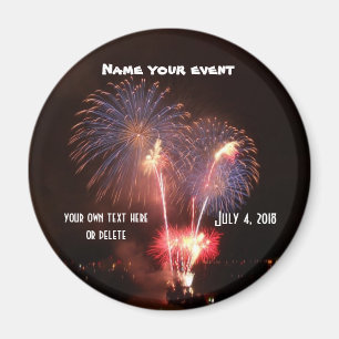 4. Juli Feuerwerk-Party Magnet