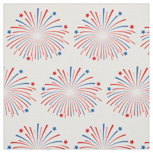 4. Juli Feuerwerk Party Muster Druck Stoff