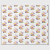 4. Juli Feuerwerk Patriotische Stars Streifen Part Geschenkpapier (Flach)