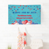 4. Juli Feuerwerk Personalisiertes Party Banner (Insitu)