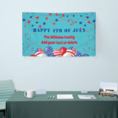 4. Juli Feuerwerk Personalisiertes Party Banner (Messeveranstaltung)