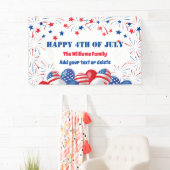 4. Juli Feuerwerk Personalisiertes Party Banner (Insitu)