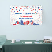 4. Juli Feuerwerk Personalisiertes Party Banner (Messeveranstaltung)