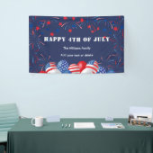 4. Juli Feuerwerk Personalisiertes Party Banner (Messeveranstaltung)