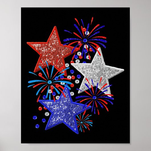 4. Juli Feuerwerk Poster (Vorne)