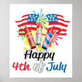 4. Juli Feuerwerk Poster (Vorne)